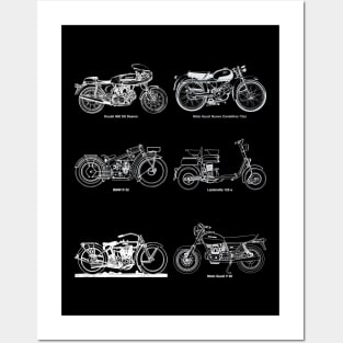 Vintage Motorbikes Posters and Art